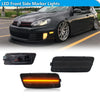 A set of LED front side marker lights for a Volkswagen MK6 GTI vehicle, showing the installed light and separate components.