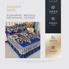 4-Piece Royal Blue Bedding Set with Bed Skirt and Pillow Covers