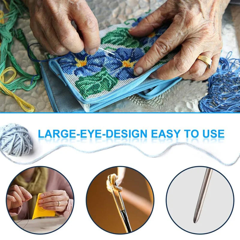 Colorful Aluminum Crochet Hook Set with Ergonomic Handles