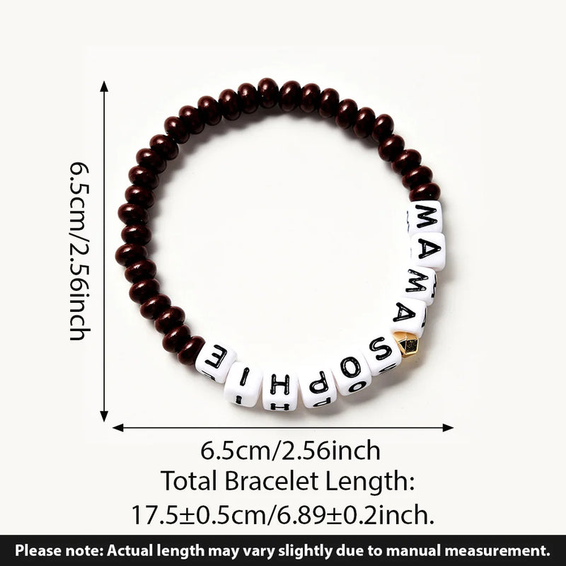 Bracelet de perles d'abaque personnalisé