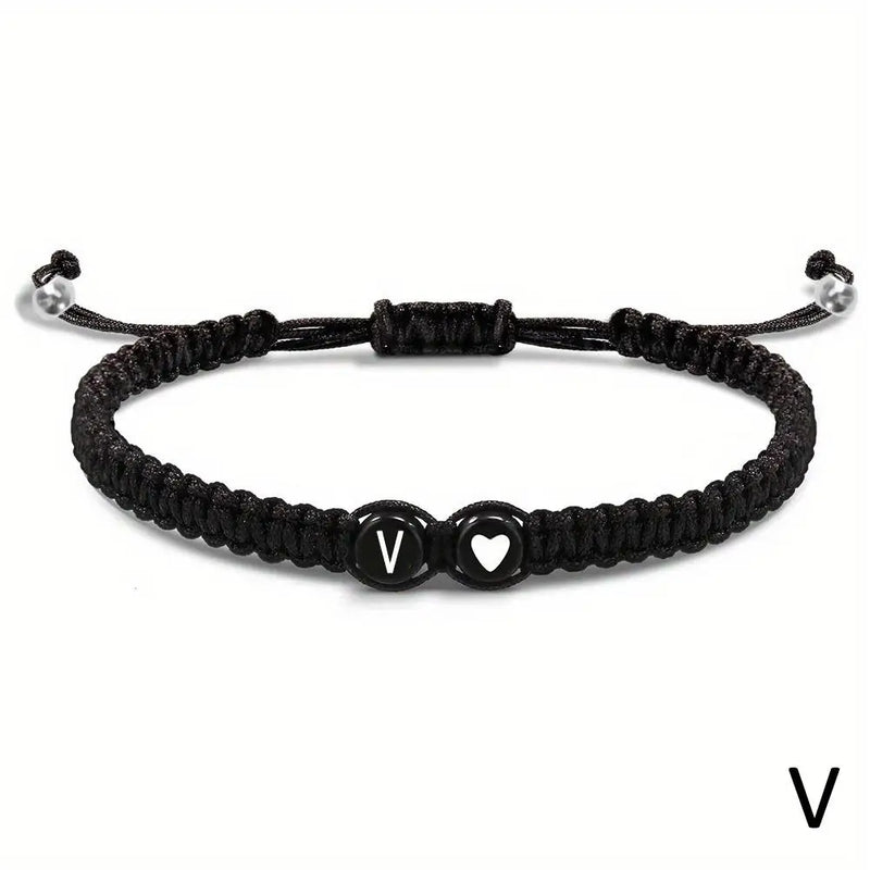 Personalized Alphabet Heart Bracelet