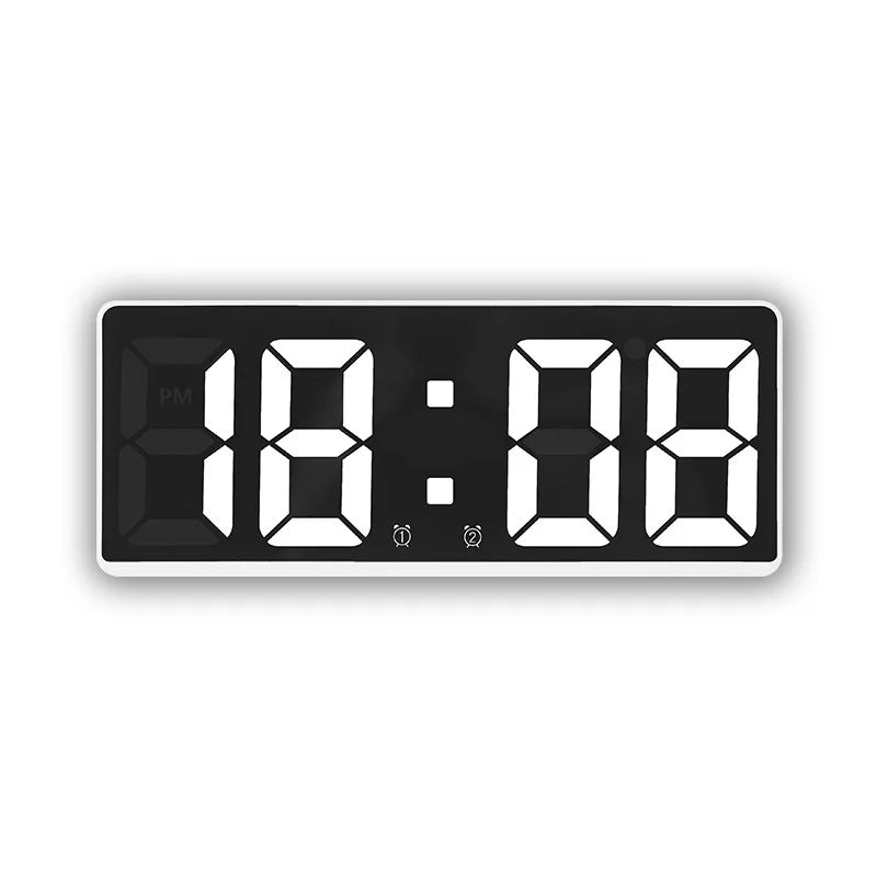 Modern LED Alarm Clock with Voice Control and Night Mode