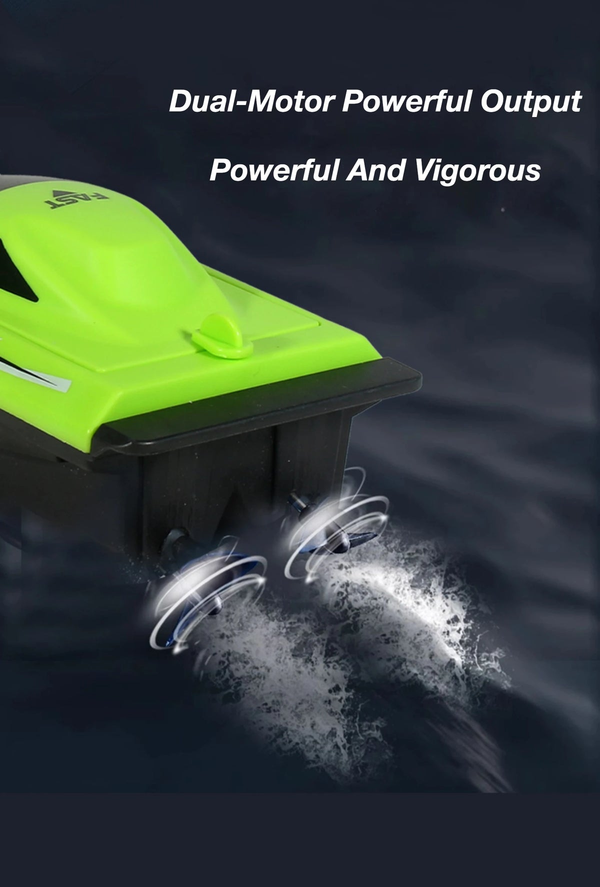 High-Speed Remote Control Boat with Dual Propellers