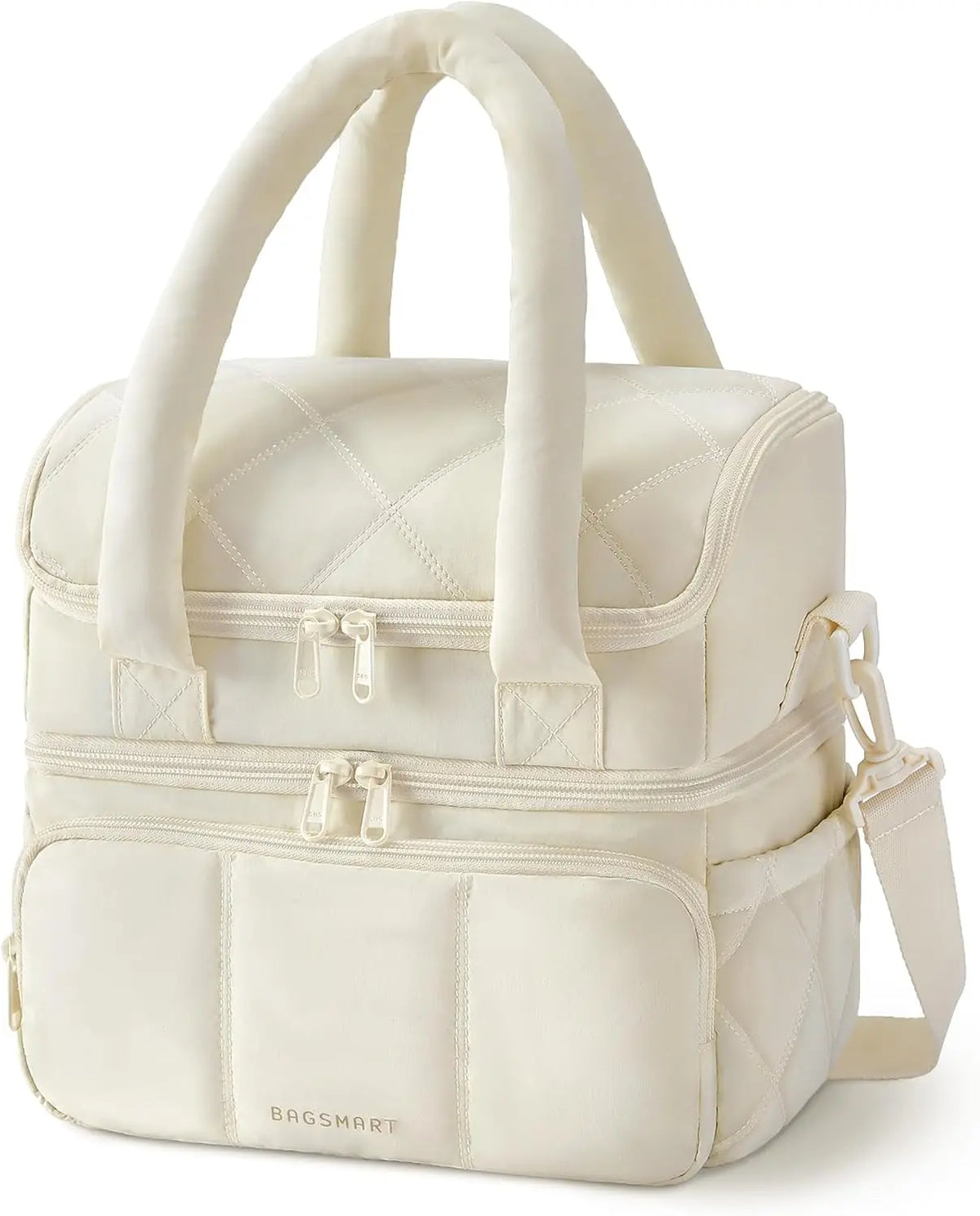 Insulated Double-Deck Lunch Bag with Leakproof Lining