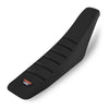 Black ribbed motorcycle seat cover with a Power Zone logo