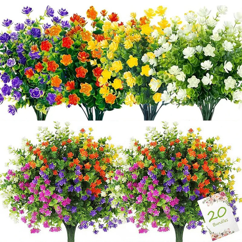 UV-Resistant Artificial Flower Bouquet for Indoor & Outdoor Decor