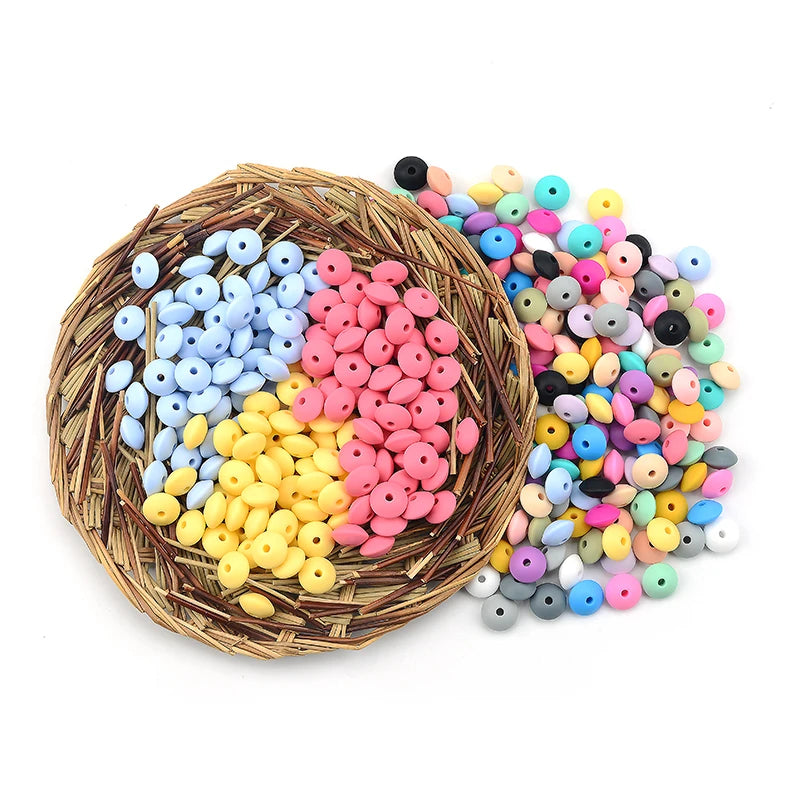 12mm Food-Grade Silicone Beads for DIY Jewelry and Crafts