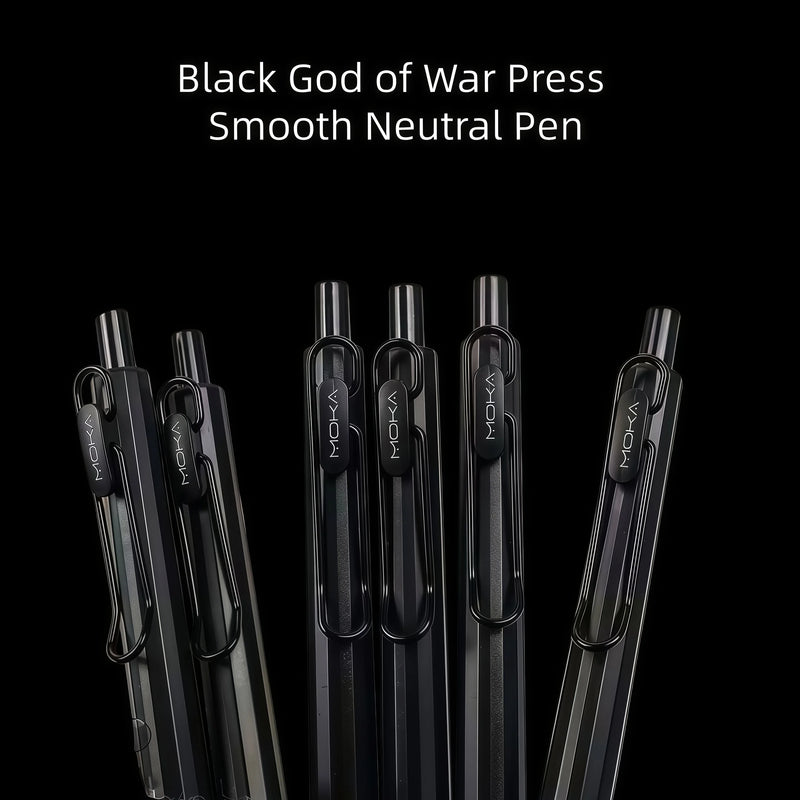 6-Pack Retractable Gel Pens - Quick-Drying, Smooth Writing