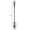 A long silicone bottle brush with a handle and bristles for cleaning glassware and thermoses.