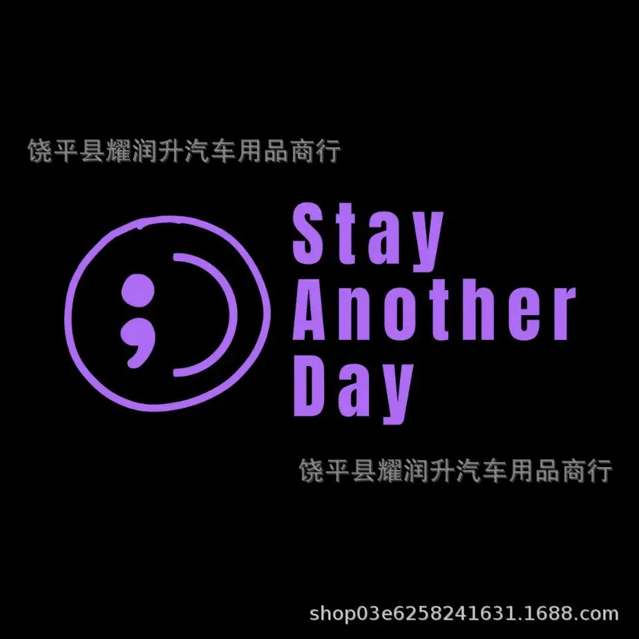 A graphic featuring a semicolon smile design with Chinese text promoting a car product store.