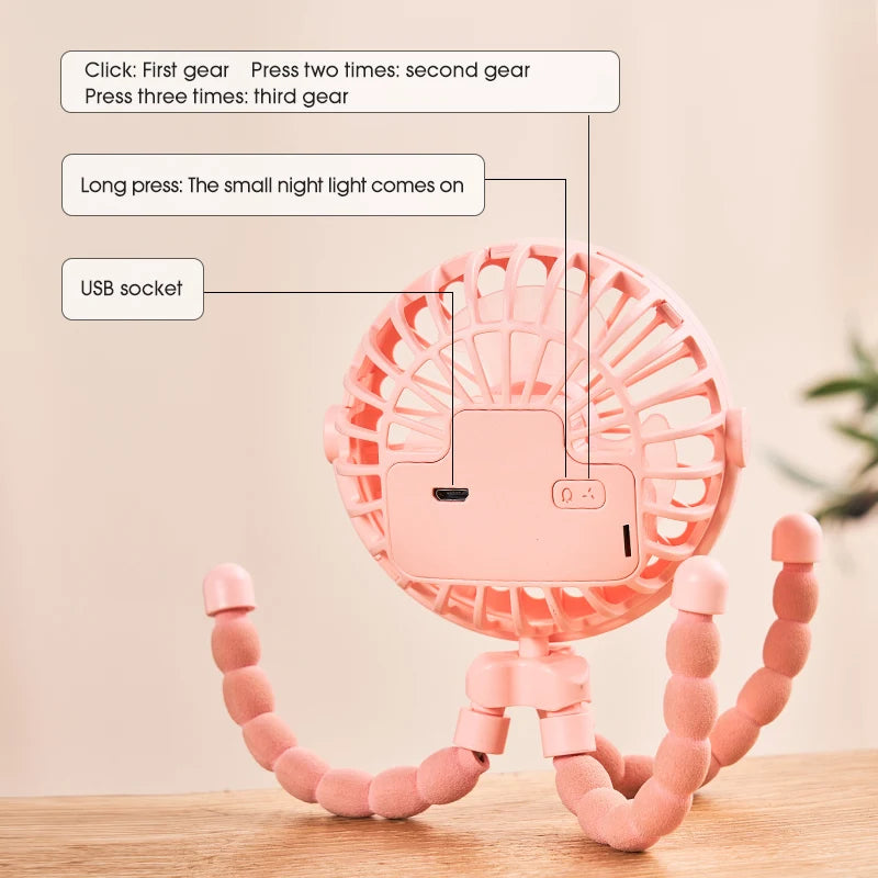 Ventilador de Escritorio Plegable con USB