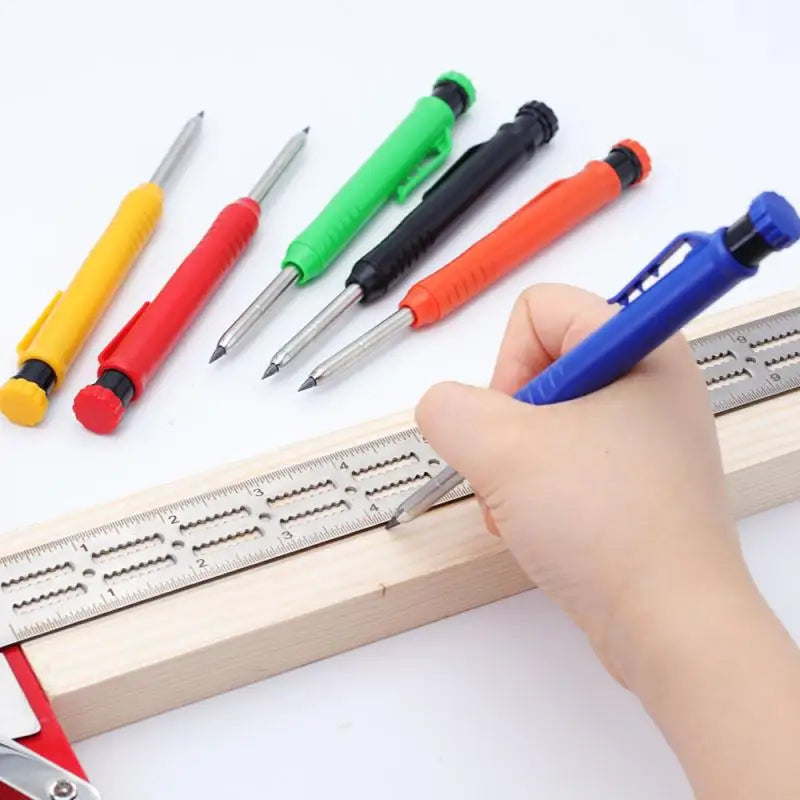 Professional Carpenter Pencils with Built-in Sharpener (Set of 6)
