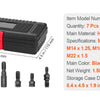 A black professional thread repair kit with various sized repair inserts and a storage case.