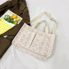 Strawberry Bowknot Canvas Tote Bag
