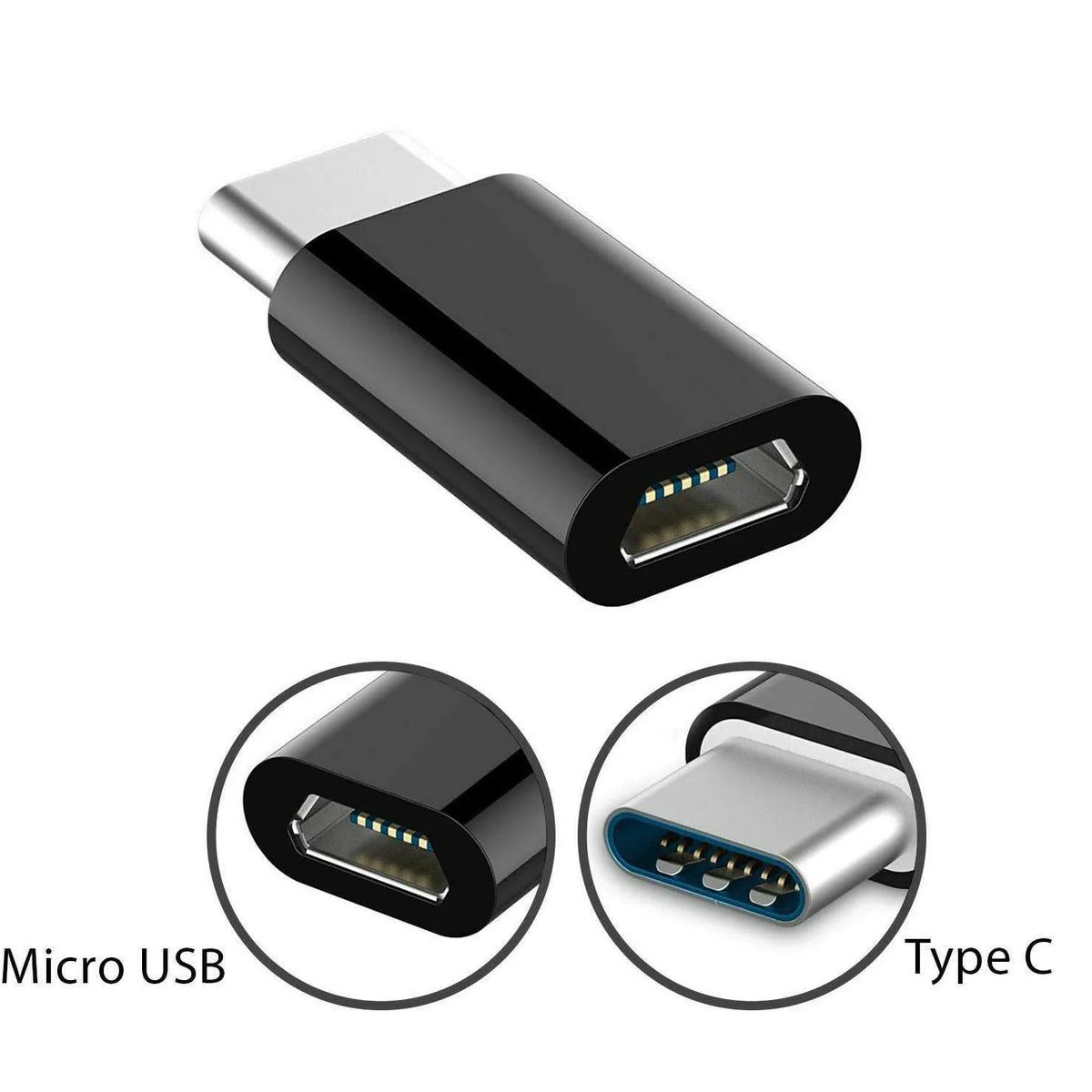 USB to USB-C Adapter Set (8-Pack) | Universal Type-C Conversion Kit