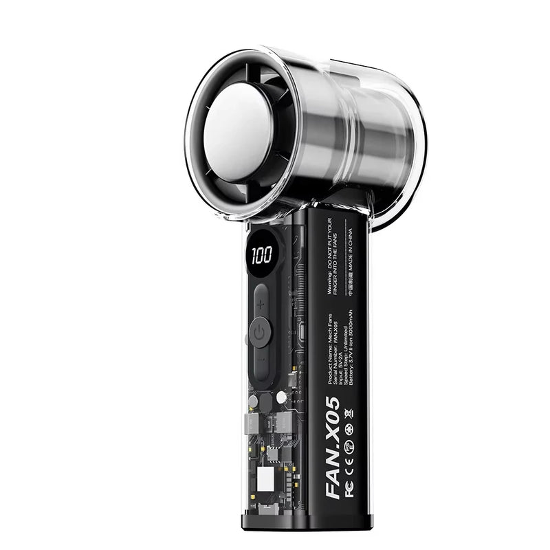 Portable Mecha-Style Handheld Fan
