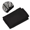 Black heavy-duty waterproof grill cover with adjustable drawstring detail.