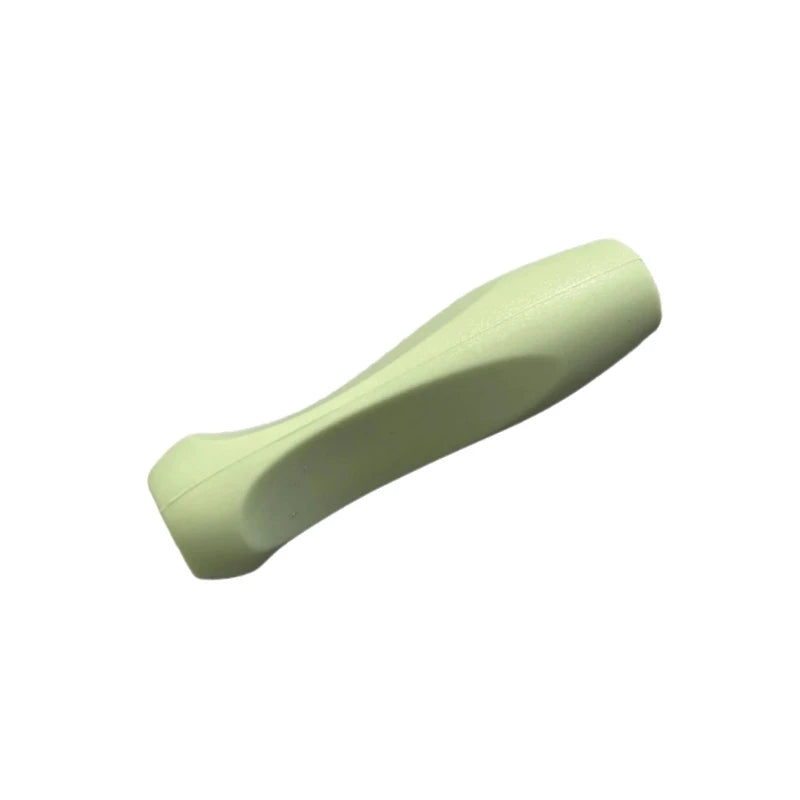 A light green soft silicone pen grip sleeve designed to enhance digital pen comfort and grip.
