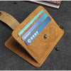 Handcrafted Cowhide Leather Card Wallet with Coin Pocket