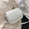 Solid Color Saddle Crossbody Bag