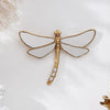 Golden Curly-Tailed Dragonfly Wall Decor - Resin Art Piece