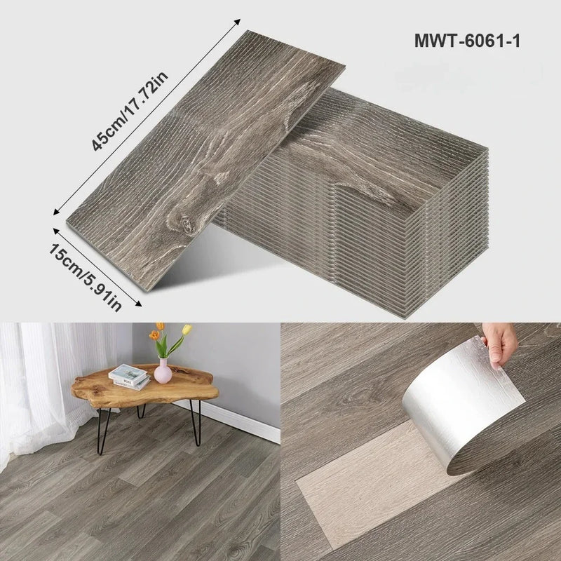 3D Self-Adhesive Wood Grain Wall Stickers
