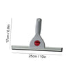 A gray multi-purpose glass cleaning squeegee with a silicone blade shown against a white background.
