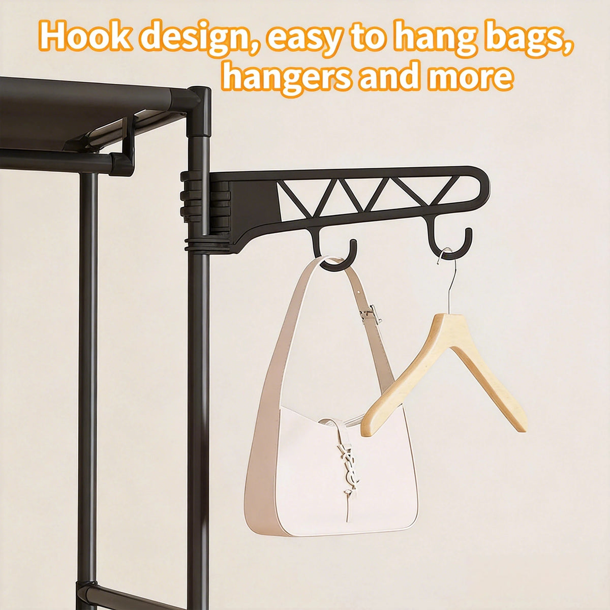 Space-Saving Multi-Use Coat Rack with Storage Shelf
