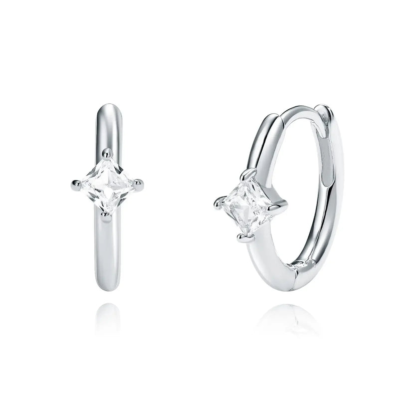 Cubic Zirconia Hoop Earrings