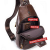 Vintage Genuine Leather Crossbody Bag for Men