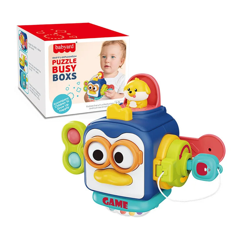 Montessori Busy Cube - Sensory Activity Toy for Toddlers