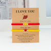 Matching Love Heart Beaded Bracelets for Couples