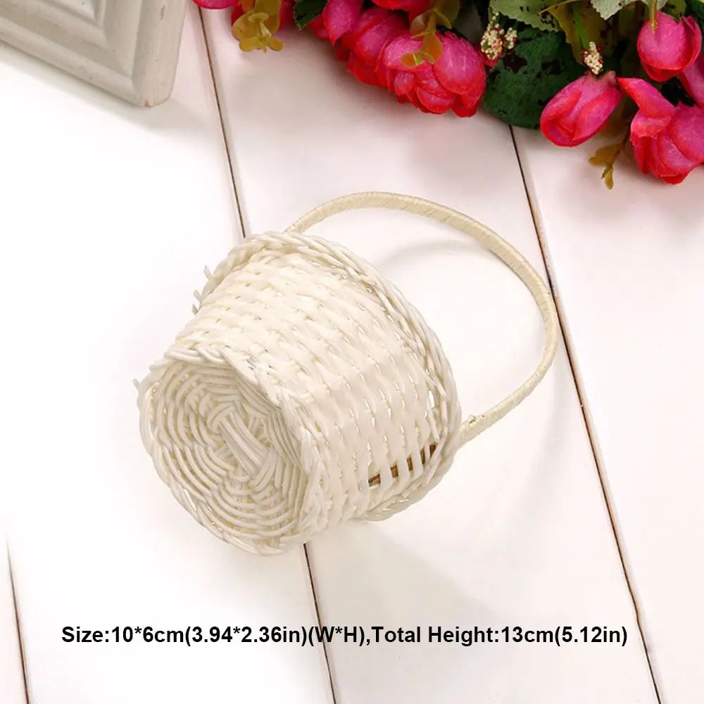 Handwoven Rattan Cable Management Box with Lid