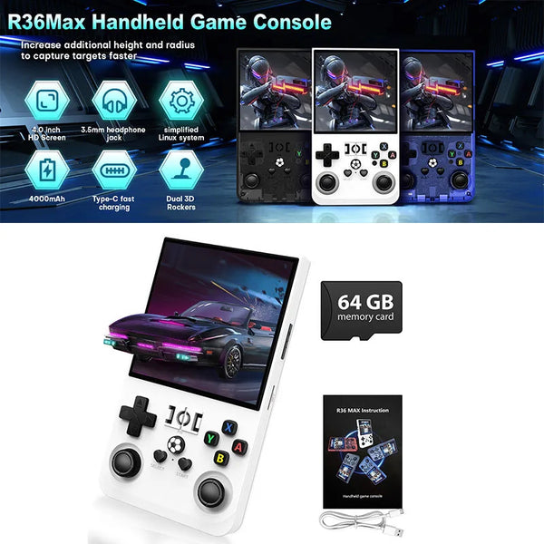 Retro Handheld Gaming Console – 4.0-Inch IPS Display, Linux OS, 30,000+ Retro Games