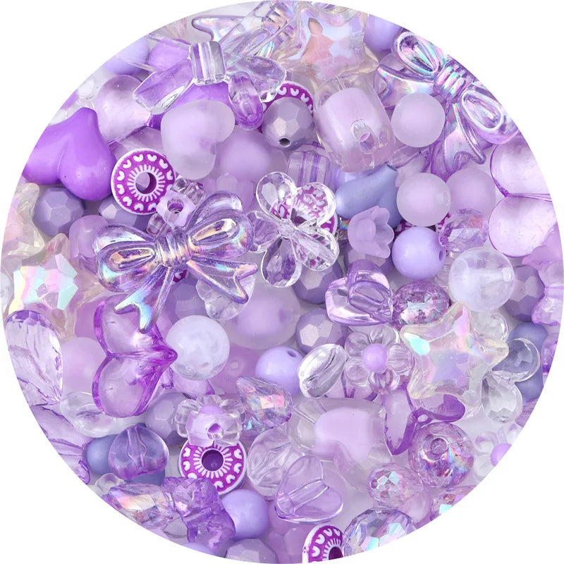 Colorful Acrylic Bead Mix for DIY Jewelry