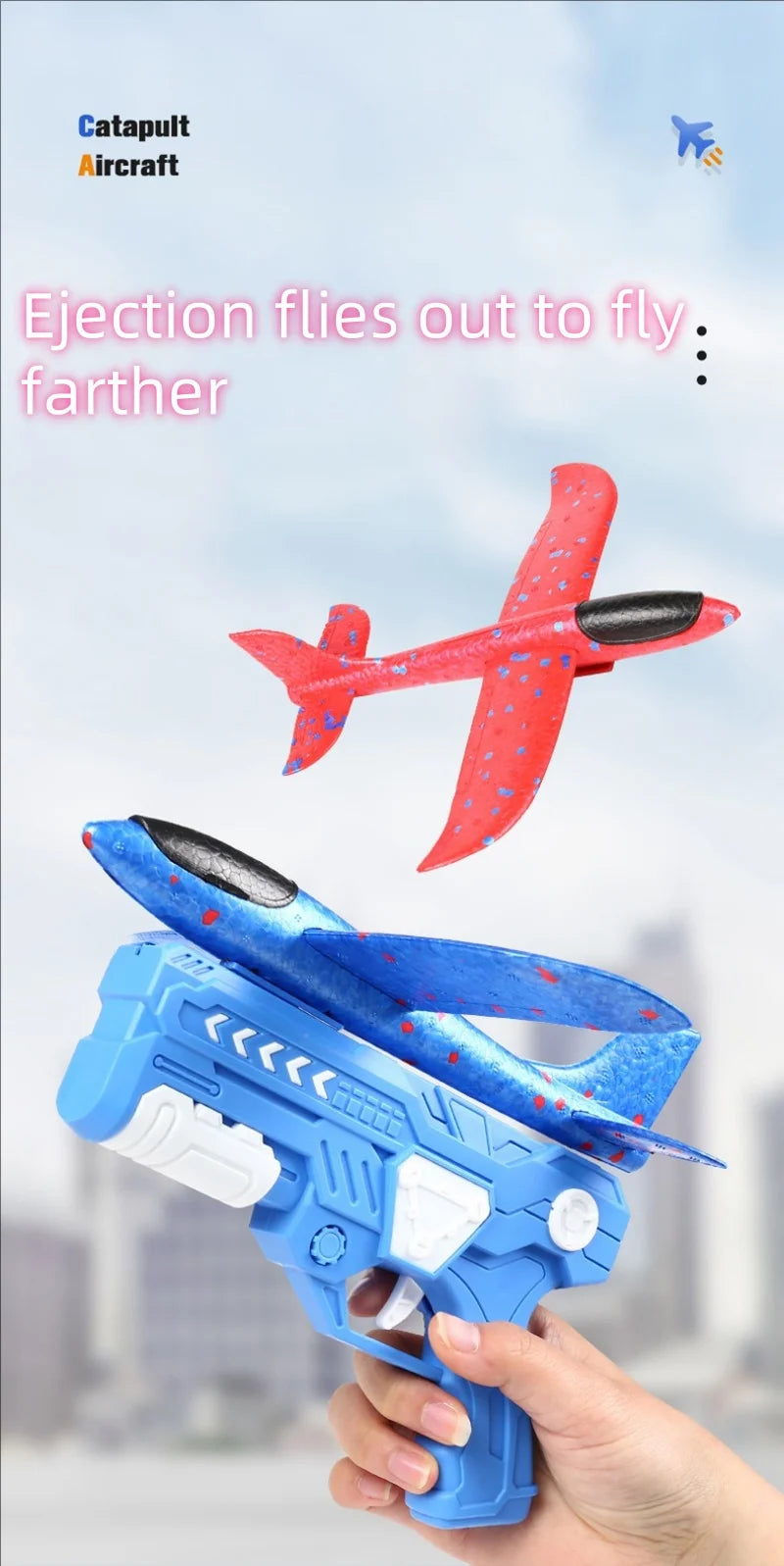 Catapult Foam Plane Launcher Glider Toy