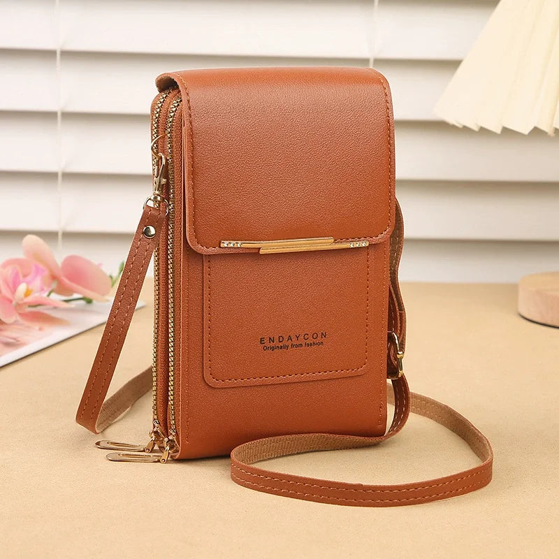 Women's Crossbody Wallet Bag with Touchscreen Phone Pocket