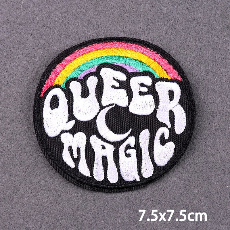 Encouraging Embroidery Iron-On Patches for Clothing and Accessories