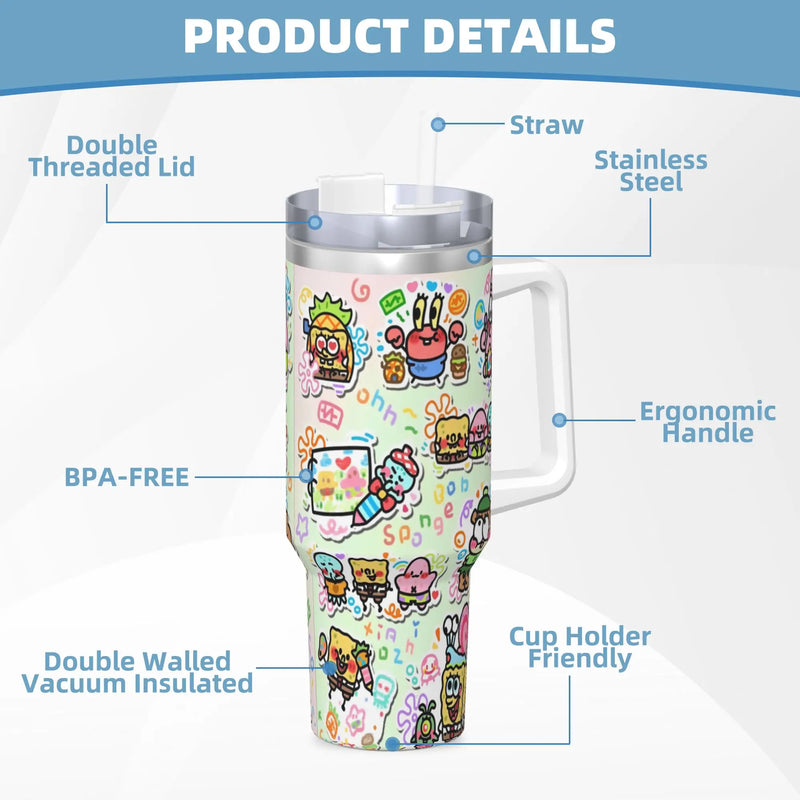 SpongeBob SquarePants 3D Stainless Steel Tumbler