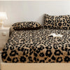 Cozy Plush Fitted Sheet with Leopard Print