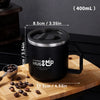 Tasse à Café en Acier Inoxydable 304 Isolée avec Couvercle