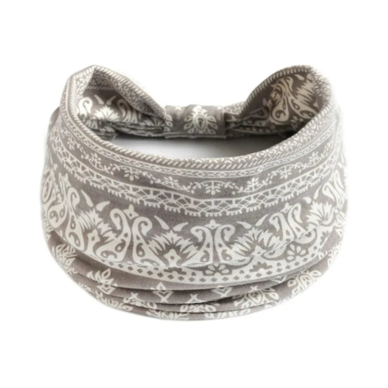 Bandeau Vintage à Motif Imprimé