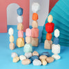 Wooden Stacking Rocks Toy for Kids