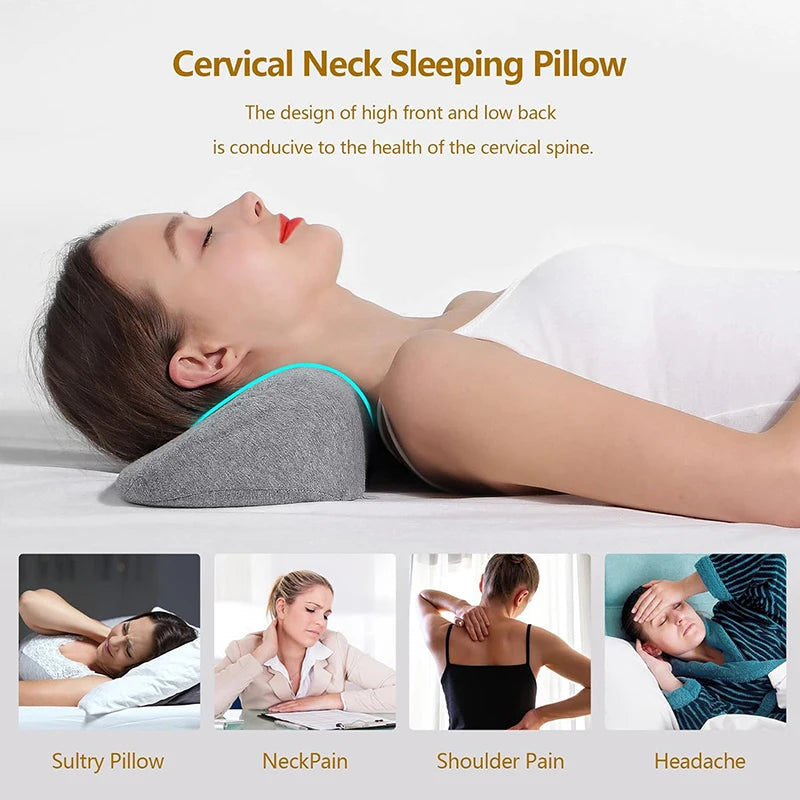 Almohada Cervical de Espuma Viscoelástica Ergonómica