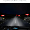 A car's headlights illuminate a road, demonstrating the strong visibility and reflective warning effect of safety tape for ve