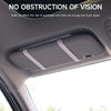 A gray HD touch screen makeup mirror is shown mounted on a car window frame.