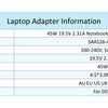 45W Dell Laptop Charger with 4.5mm x 3.0mm Tip