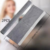 Two oil-proof refrigerator handle covers in gray, showing their dimensions and texture.