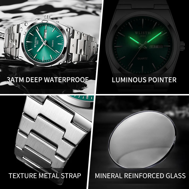 Reloj de Cuarzo Clásico para Hombre con Dial Luminoso