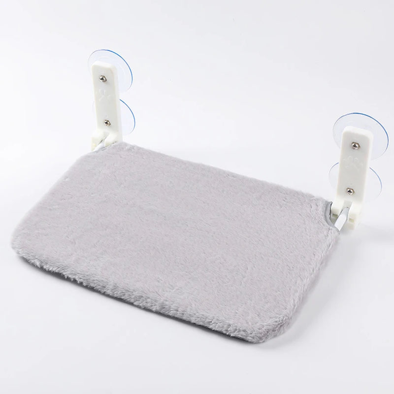 Plush Mesh Cat Window Hammock with Suction Cups